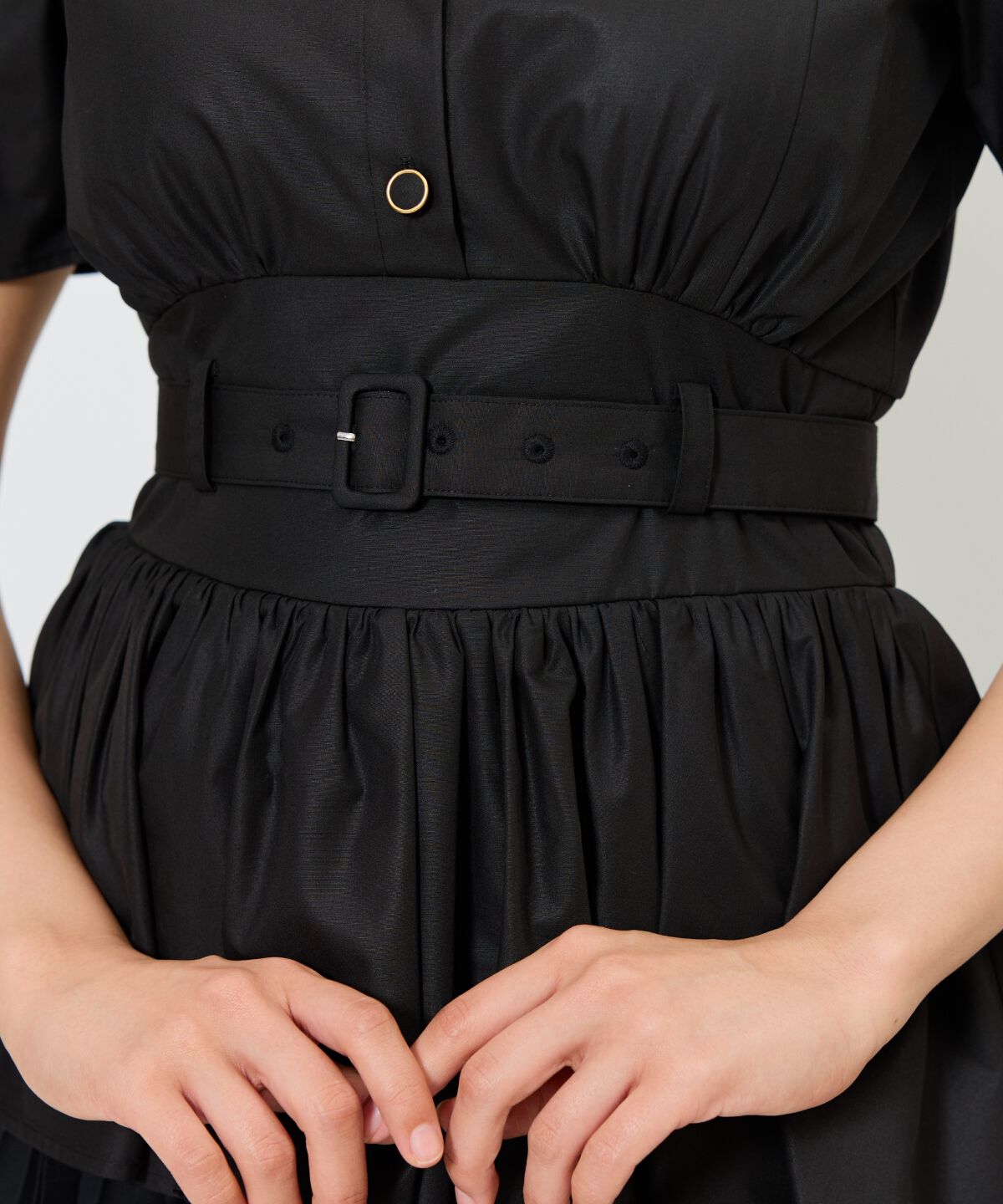 アンドクチュール「アシメプリーツティアードワンピース」|ワンピース|