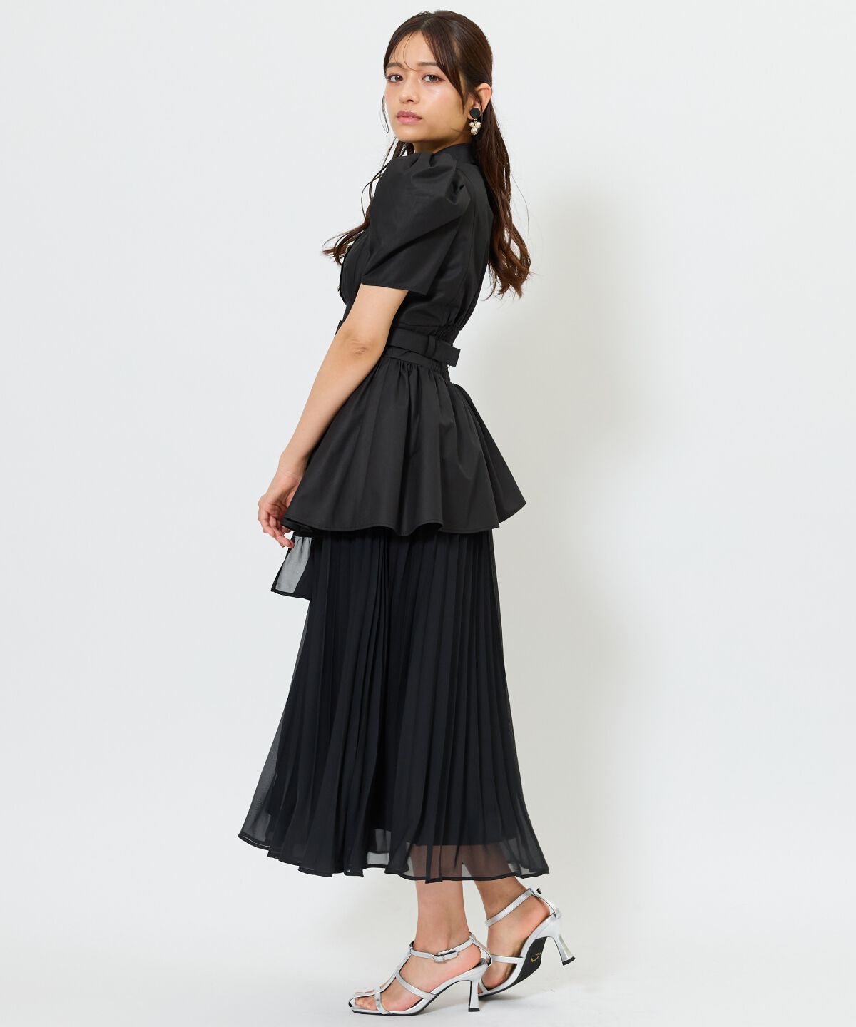 アンドクチュール「アシメプリーツティアードワンピース」|ワンピース|
