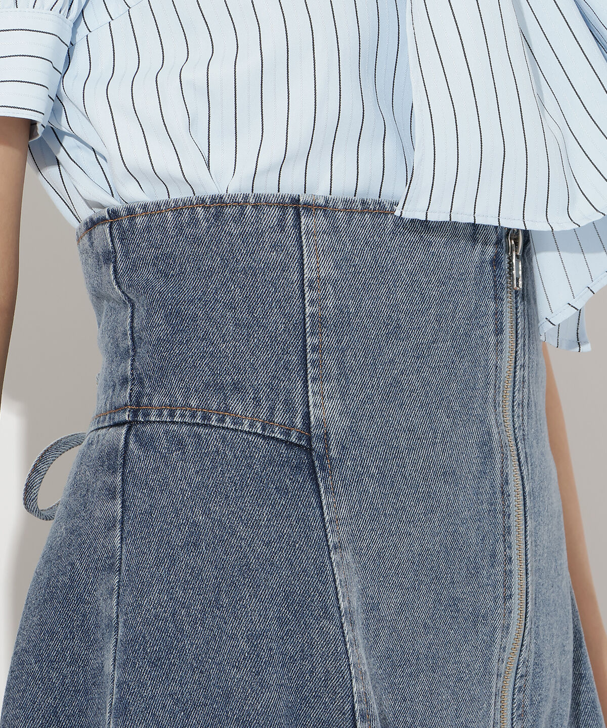 アンドクチュール「センターZIPデニムスカート」|スカート|