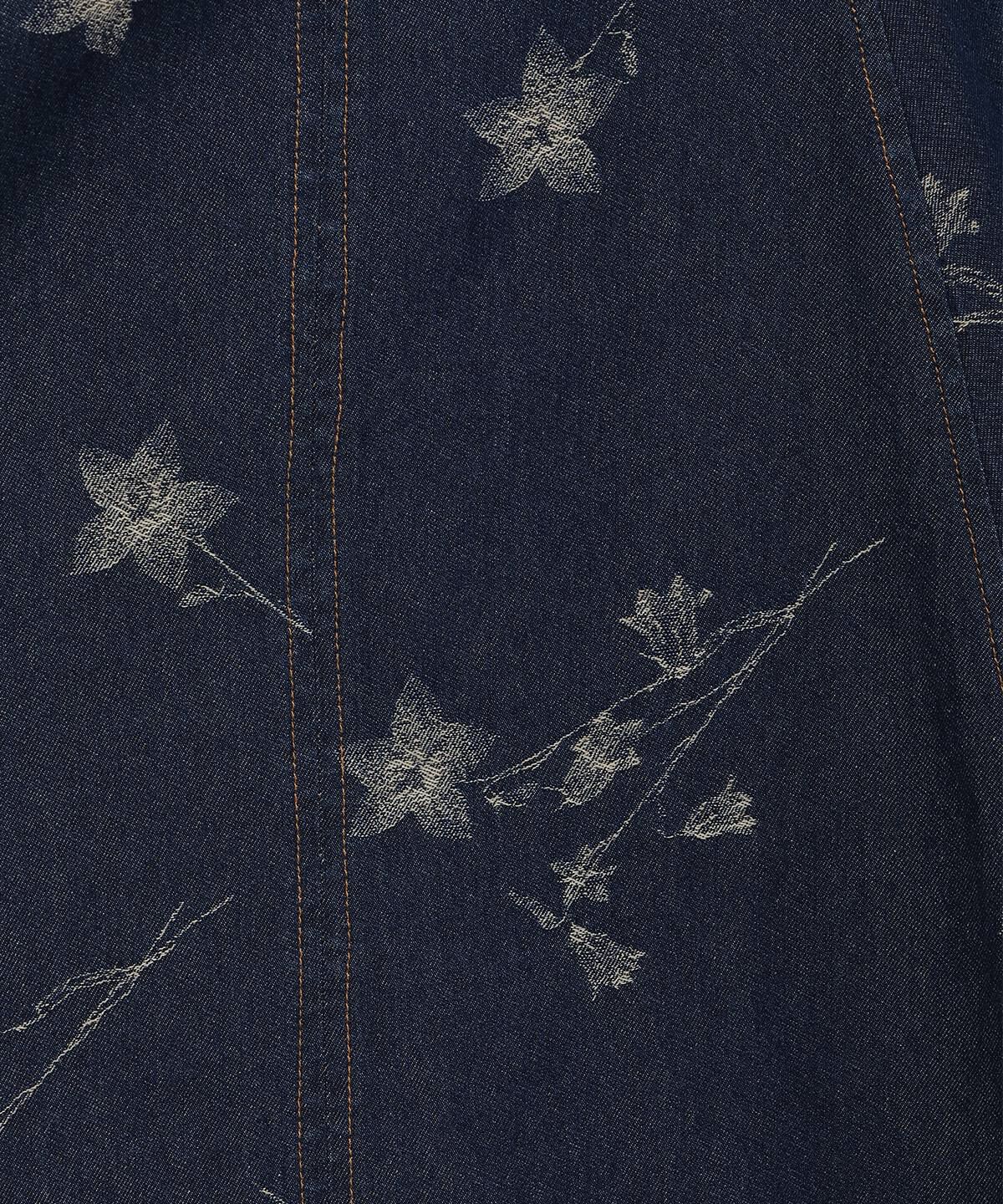 アンドクチュール「デニムフラワージャガードスカート」|スカート|