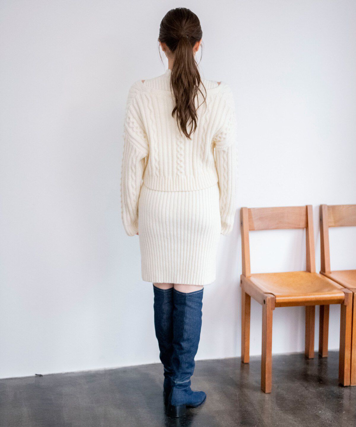 REDYAZEL「カーディガン&times;タートルミニワンピース」|ワンピース|