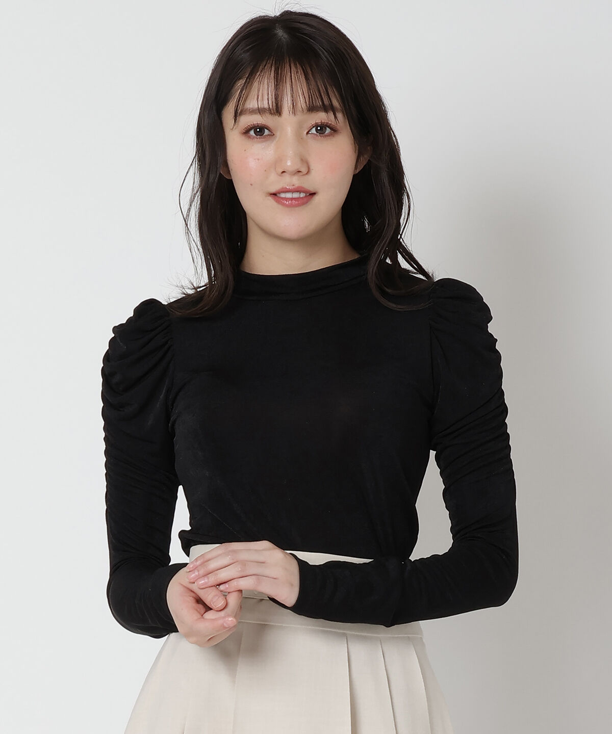 REDYAZEL「パワーショルダートップス」|Tシャツ・カットソー|ブラック