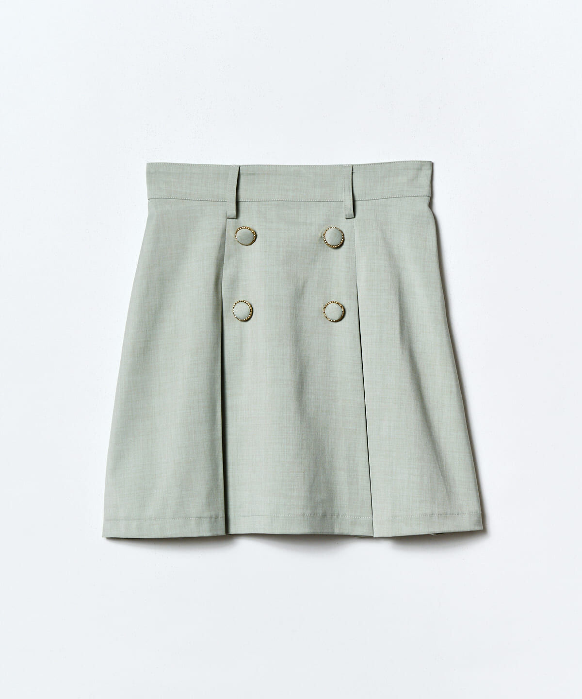 REDYAZEL「ボタン付きボックスプリーツスカート」|台形|