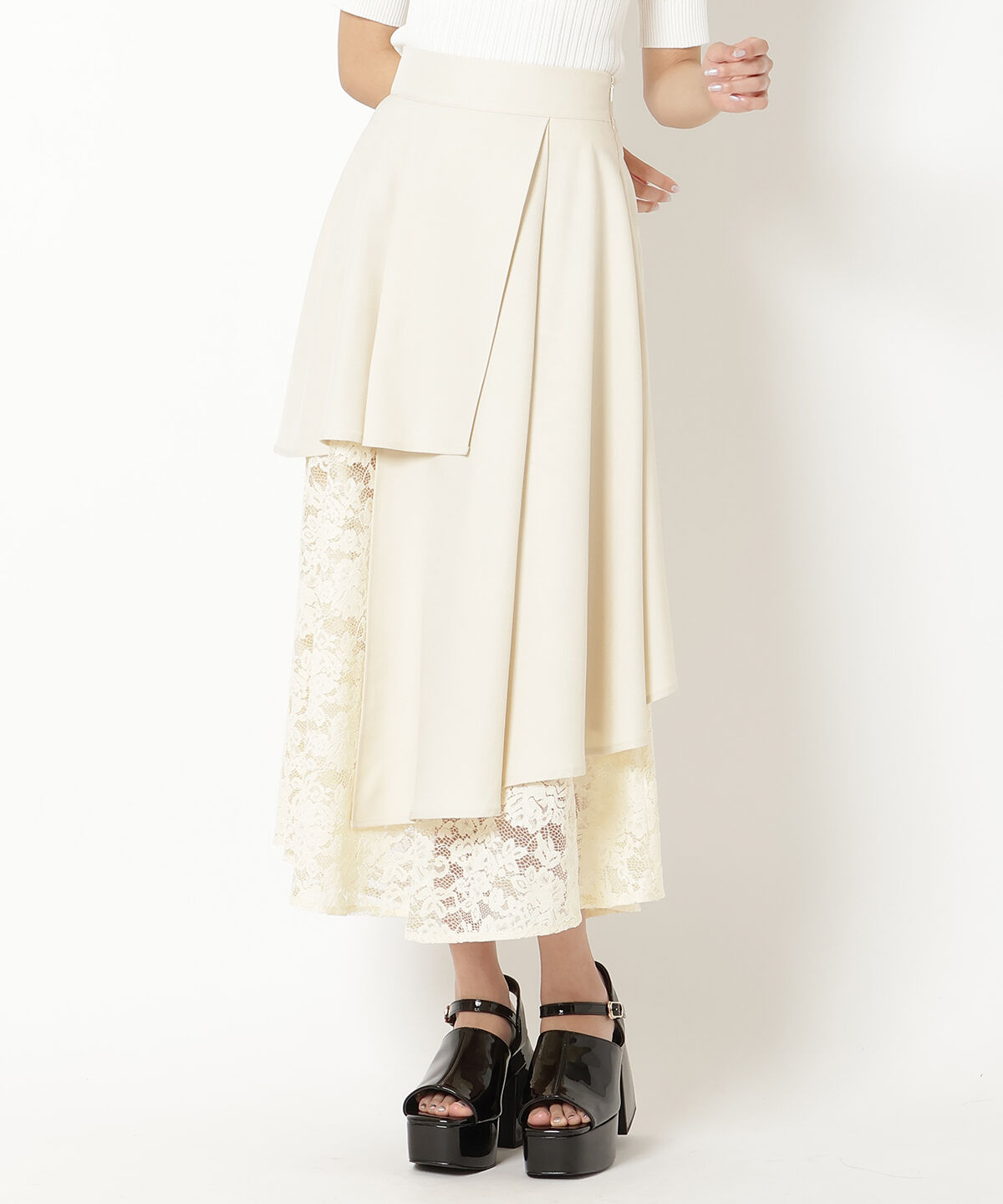 REDYAZEL「レースドッキングスカート」|フレア|