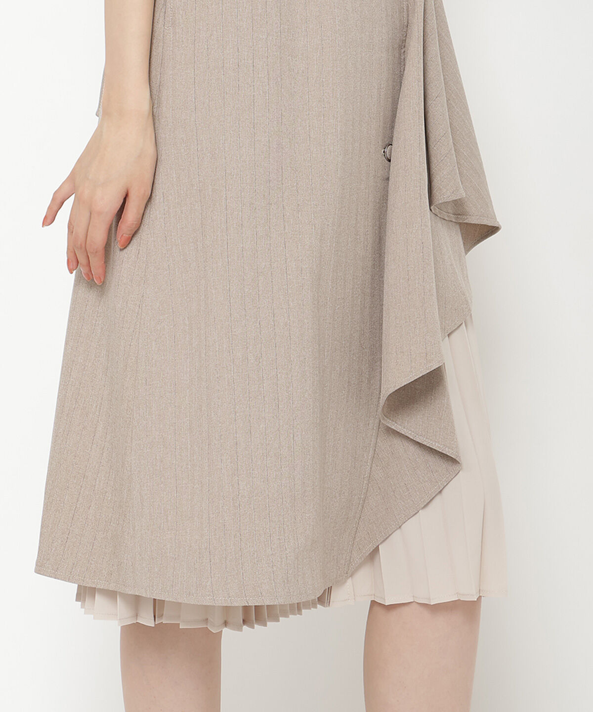 REDYAZEL「ノースリーブサイドプリーツワンピース」|ワンピース|