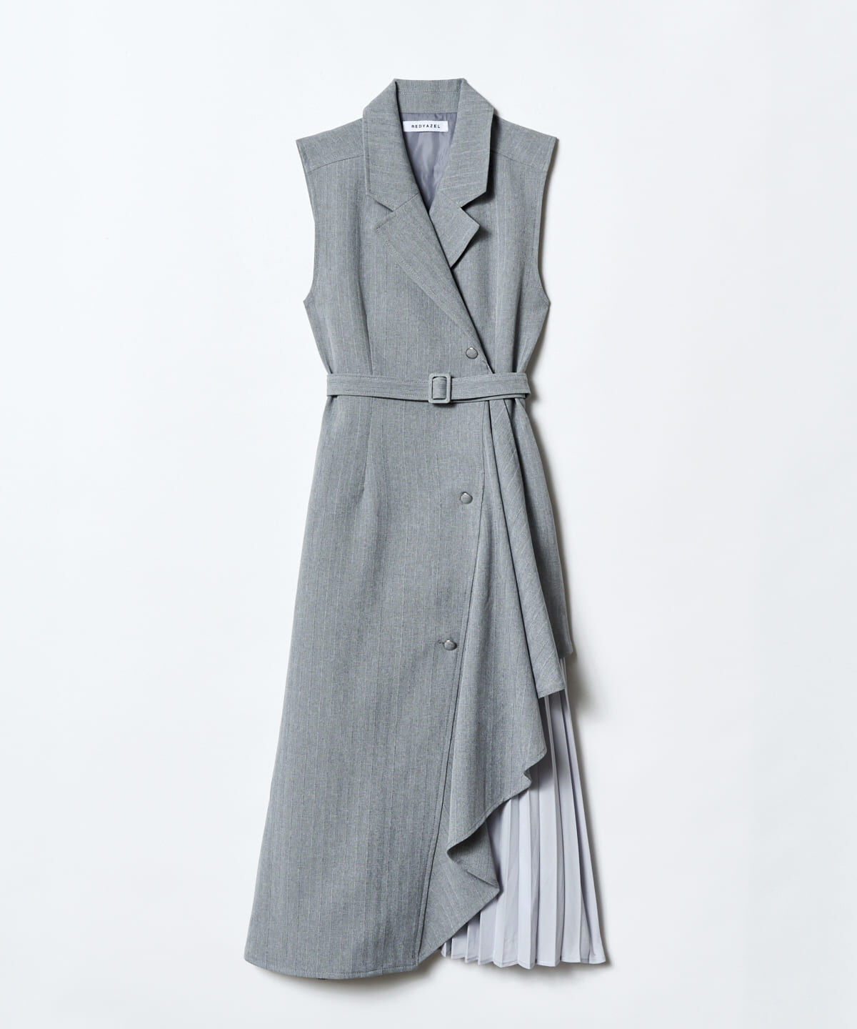 REDYAZEL「ノースリーブサイドプリーツワンピース」|ワンピース|