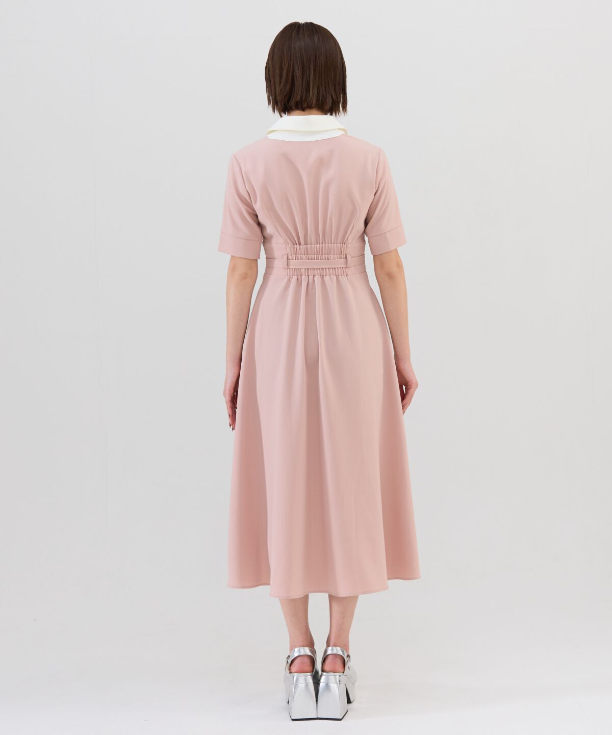 REDYAZEL「バイカラースキッパー半袖シャツワンピース」|ワンピース|