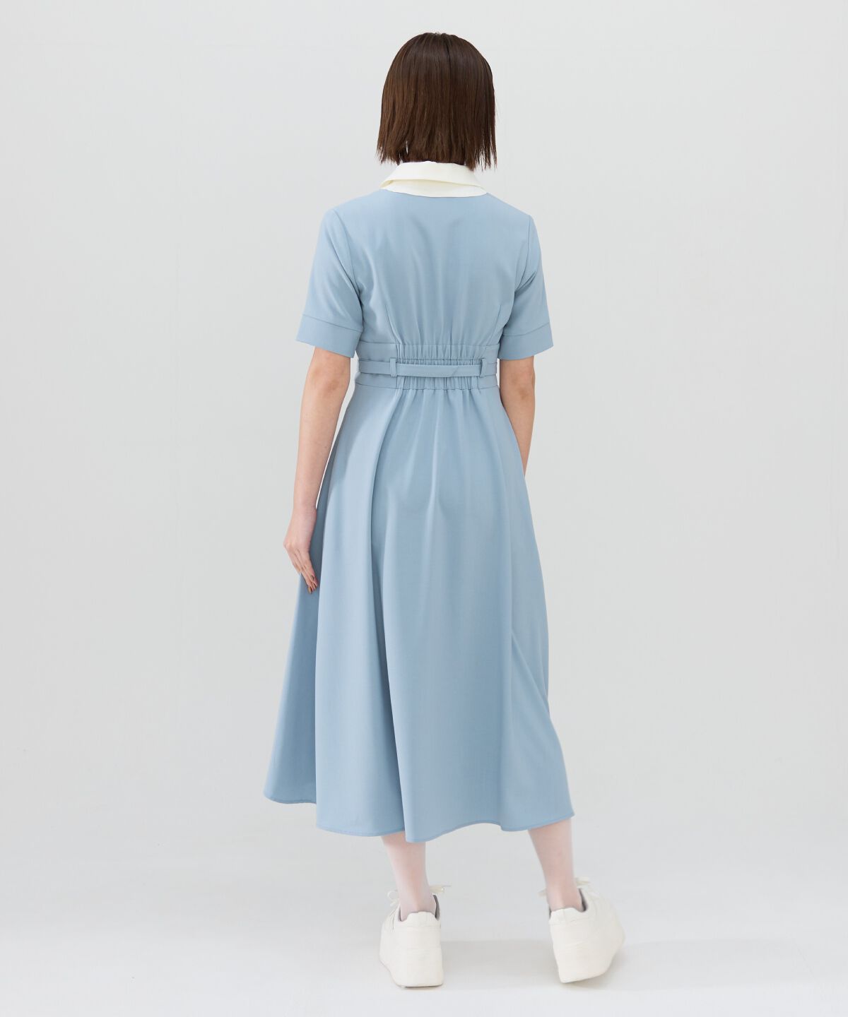 REDYAZEL「バイカラースキッパー半袖シャツワンピース」|ワンピース|