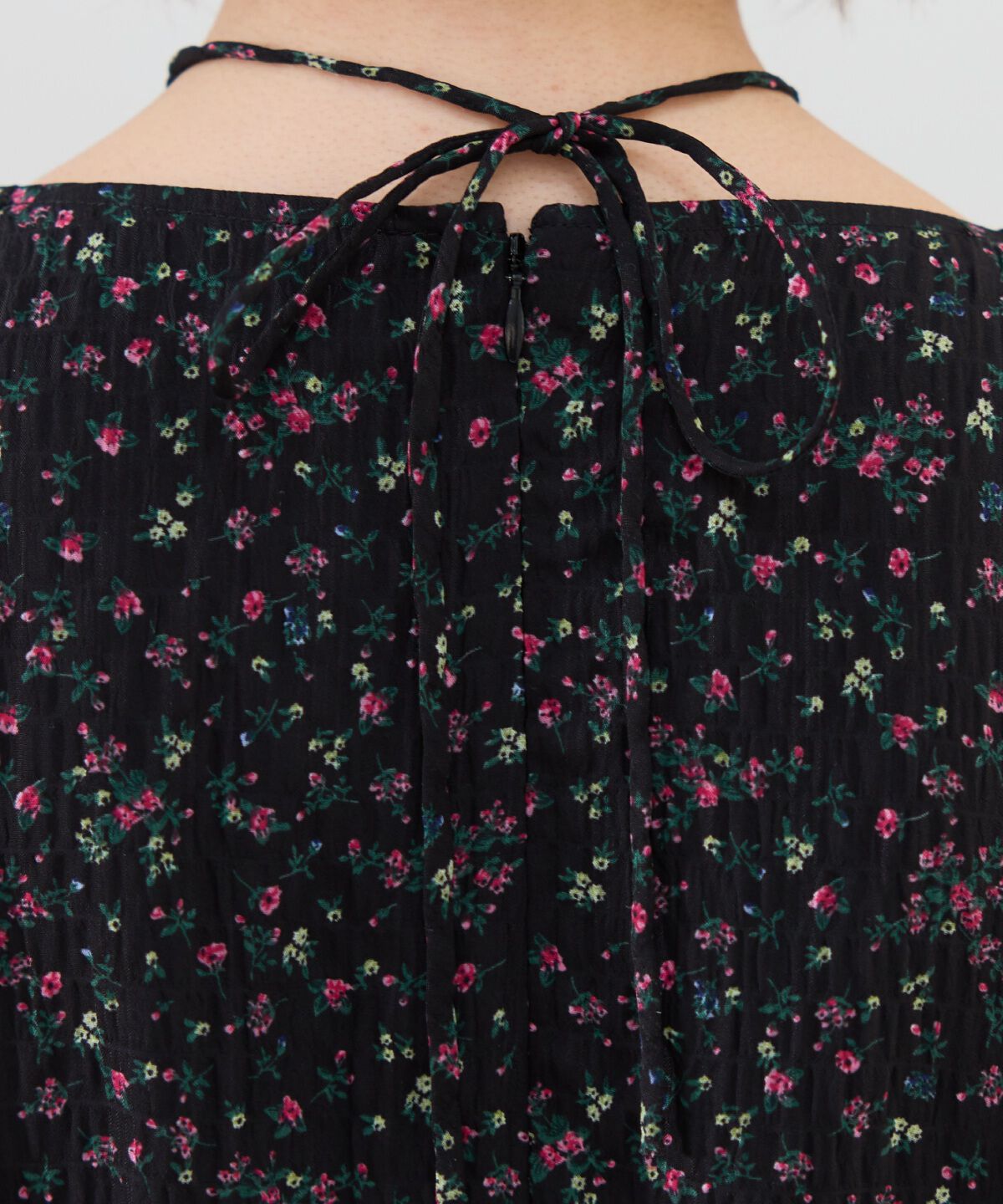 REDYAZEL「フラワープリントシャーリングワンピース」|ワンピース|