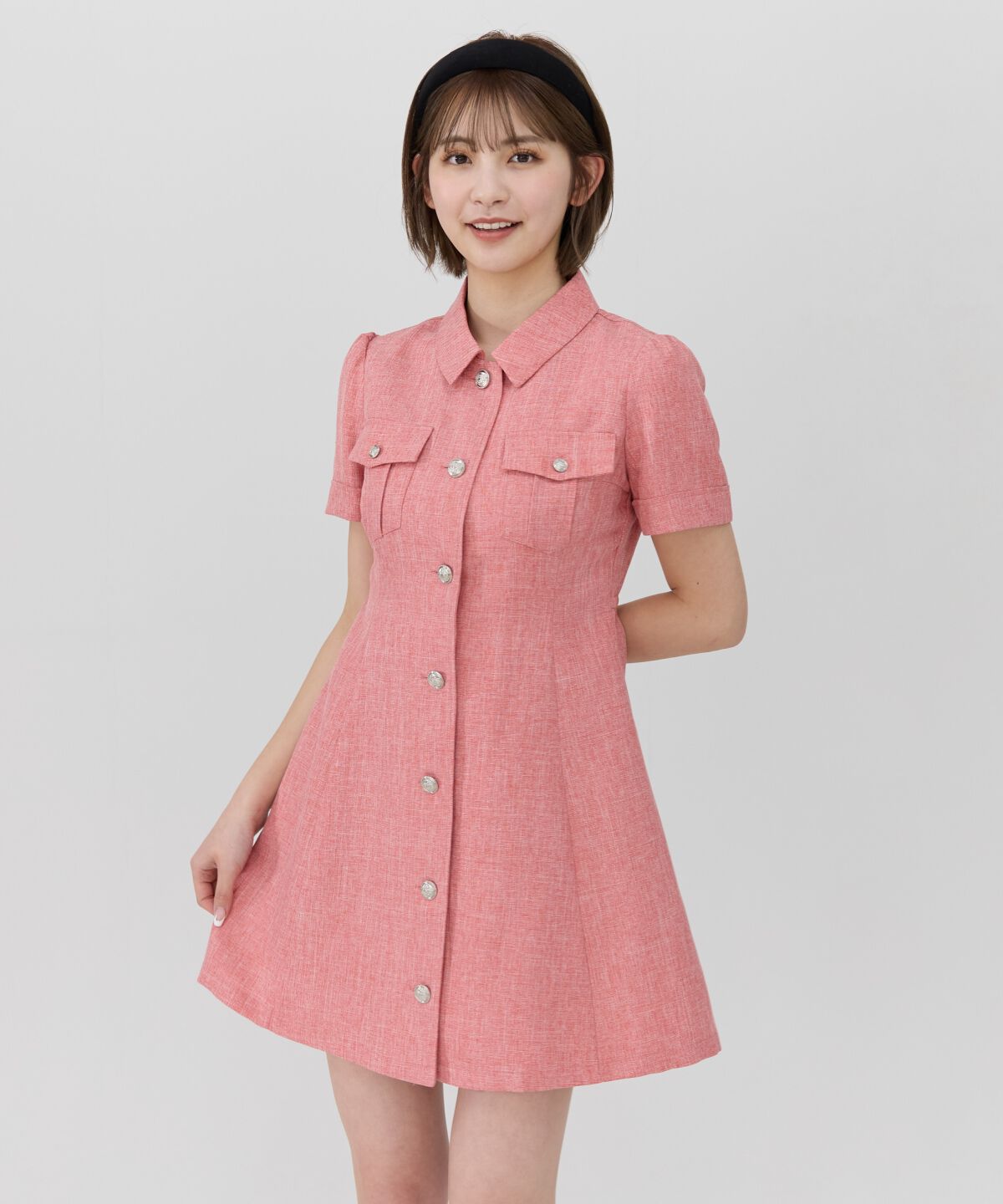 REDYAZEL「エンブレムボタンシャツワンピース」|ワンピース|