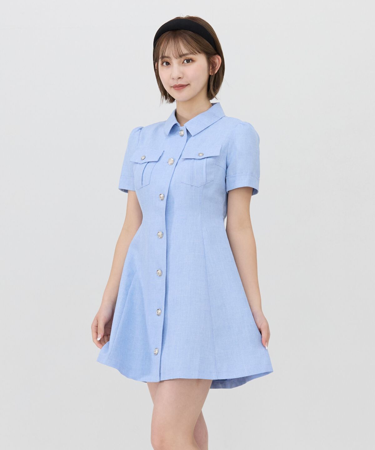 REDYAZEL「エンブレムボタンシャツワンピース」|ワンピース|
