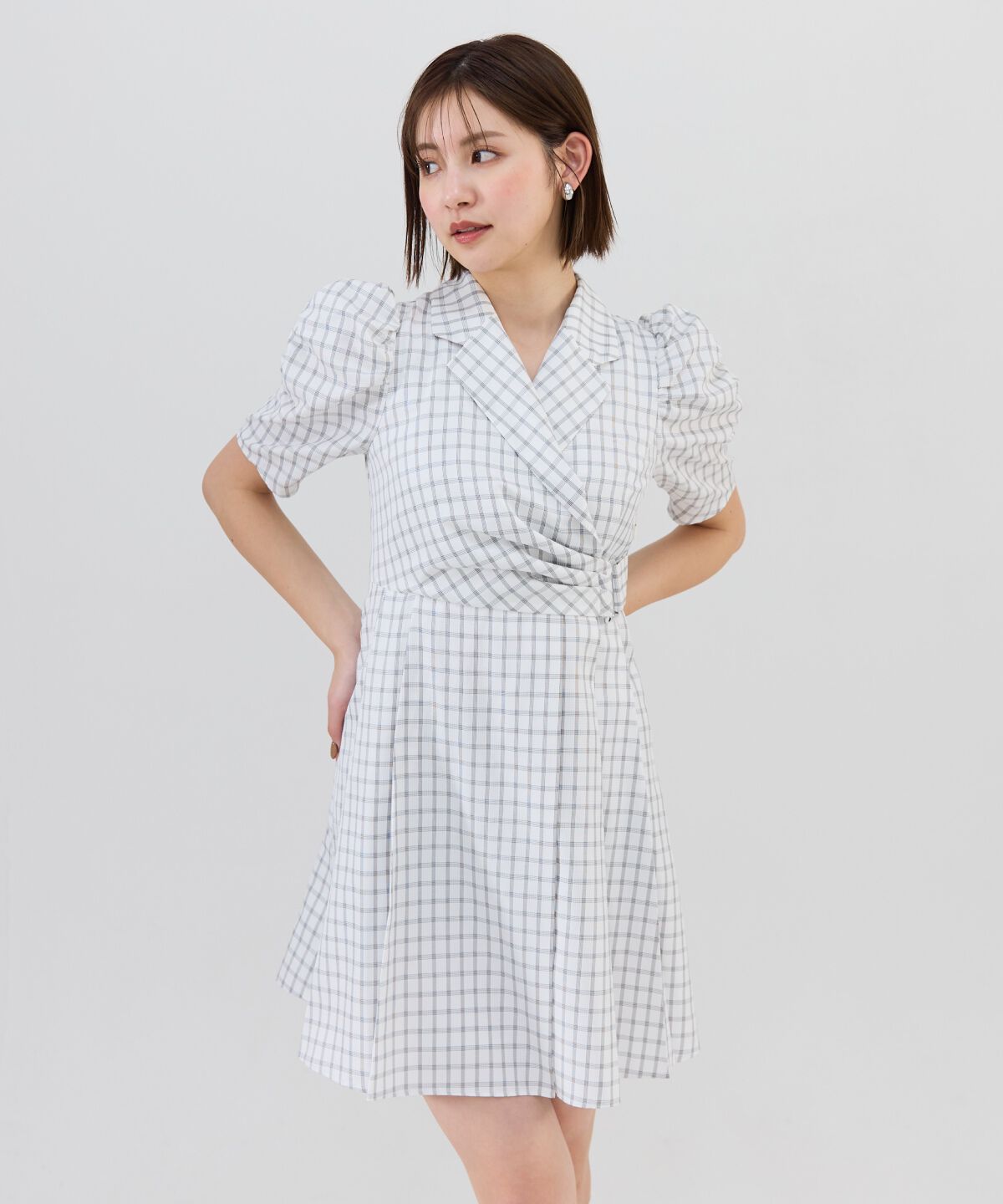 REDYAZEL「チェックミニジャケットワンピース」|ワンピース|
