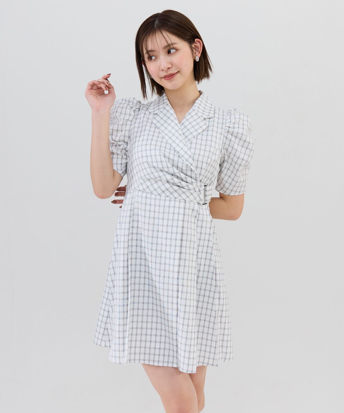 REDYAZEL「チェックミニジャケットワンピース」|ワンピース|