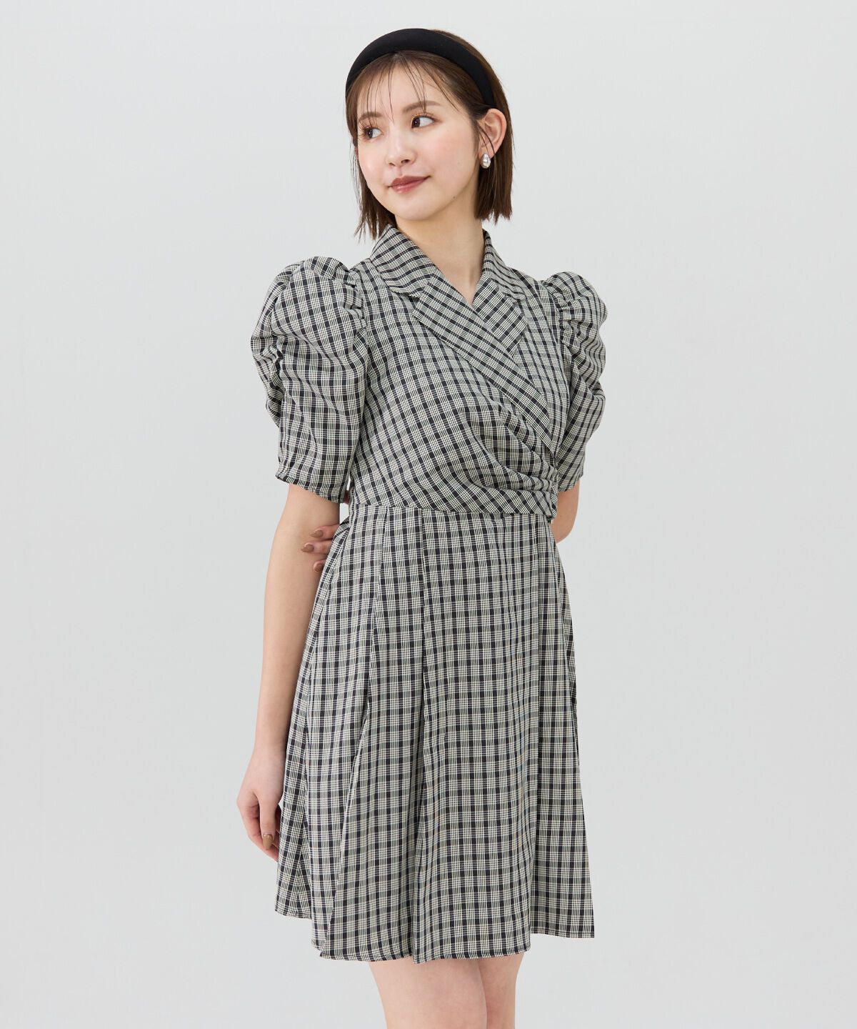 REDYAZEL「チェックミニジャケットワンピース」|ワンピース|