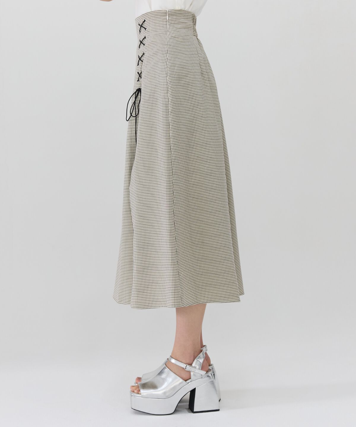 REDYAZEL「スピンドルスリットロングスカートスカート」|フレア|