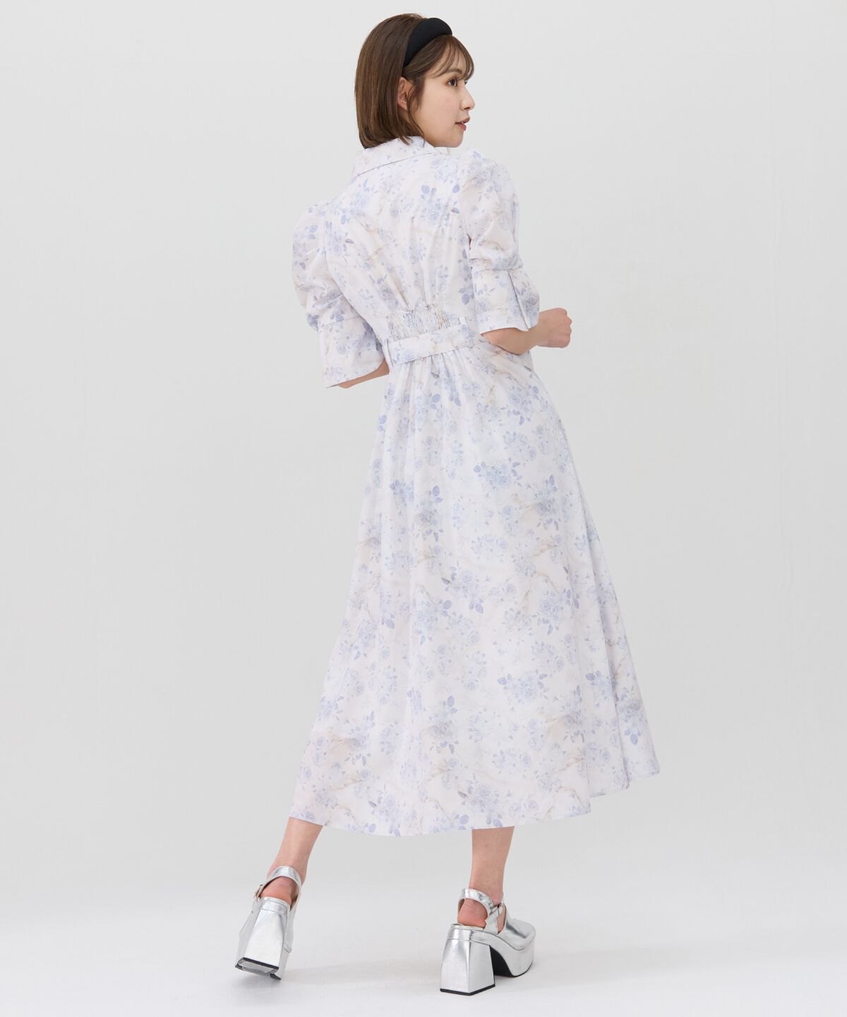REDYAZEL「ローズプリントロングワンピース」|ワンピース|