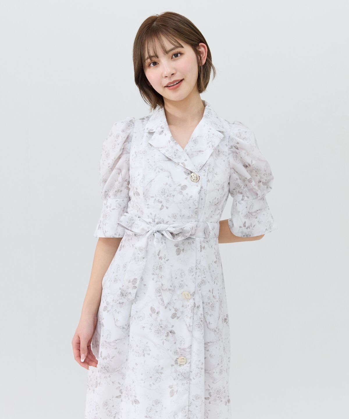 REDYAZEL「ローズプリントロングワンピース」|ワンピース|