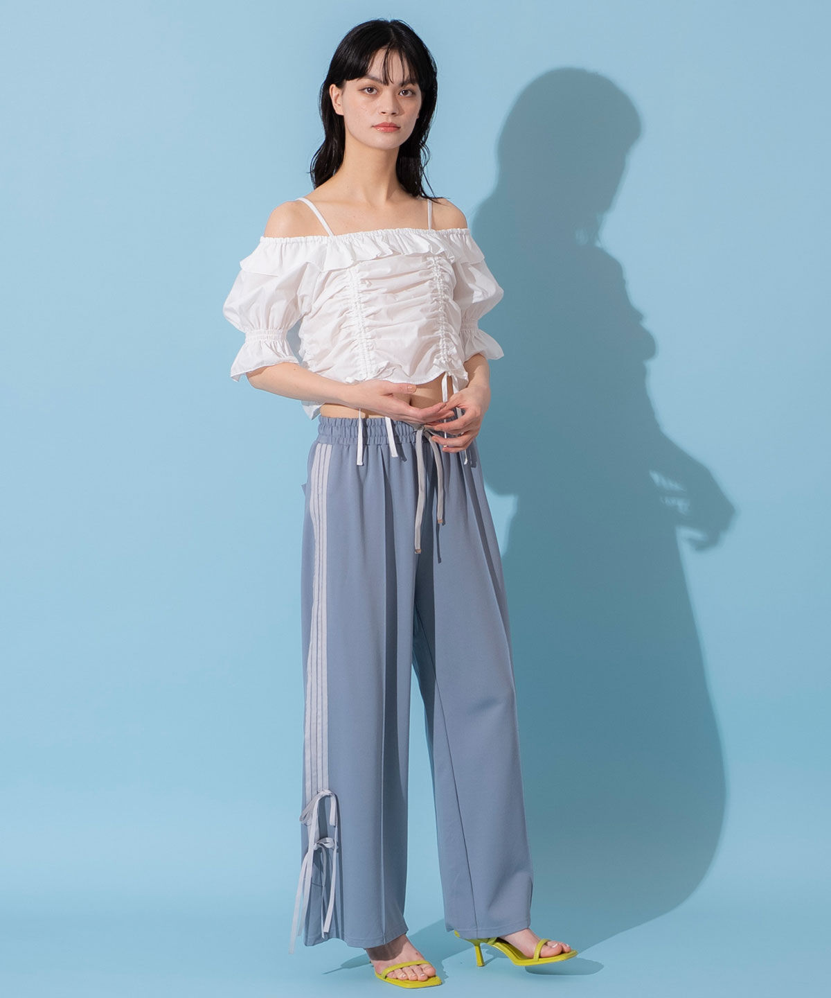 REDYAZEL「ドロストフリルオフショルブラウス」|シャツ・ブラウス|