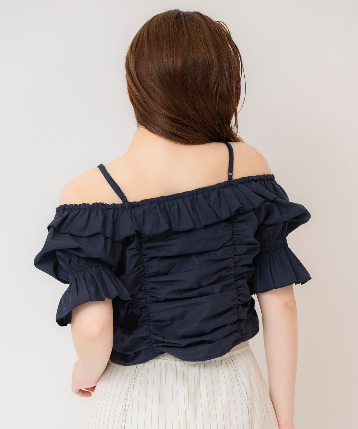 REDYAZEL「ドロストフリルオフショルブラウス」|シャツ・ブラウス|