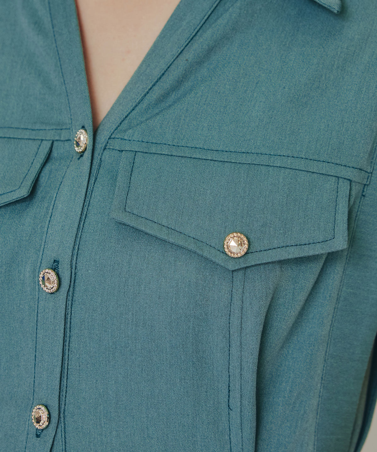 REDYAZEL「カラーブロックベルトシャツワンピース」|ワンピース|