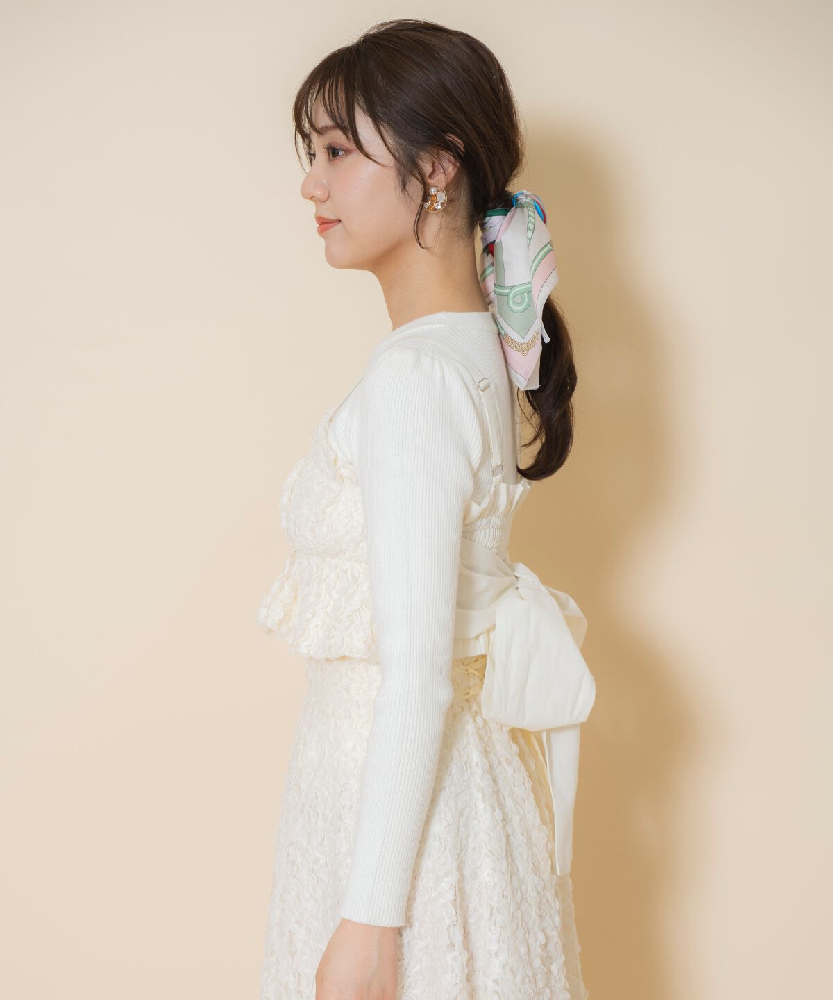 WILLSELECTION「フラワーチュールビスチェ付きニット」|ニット・セーター|