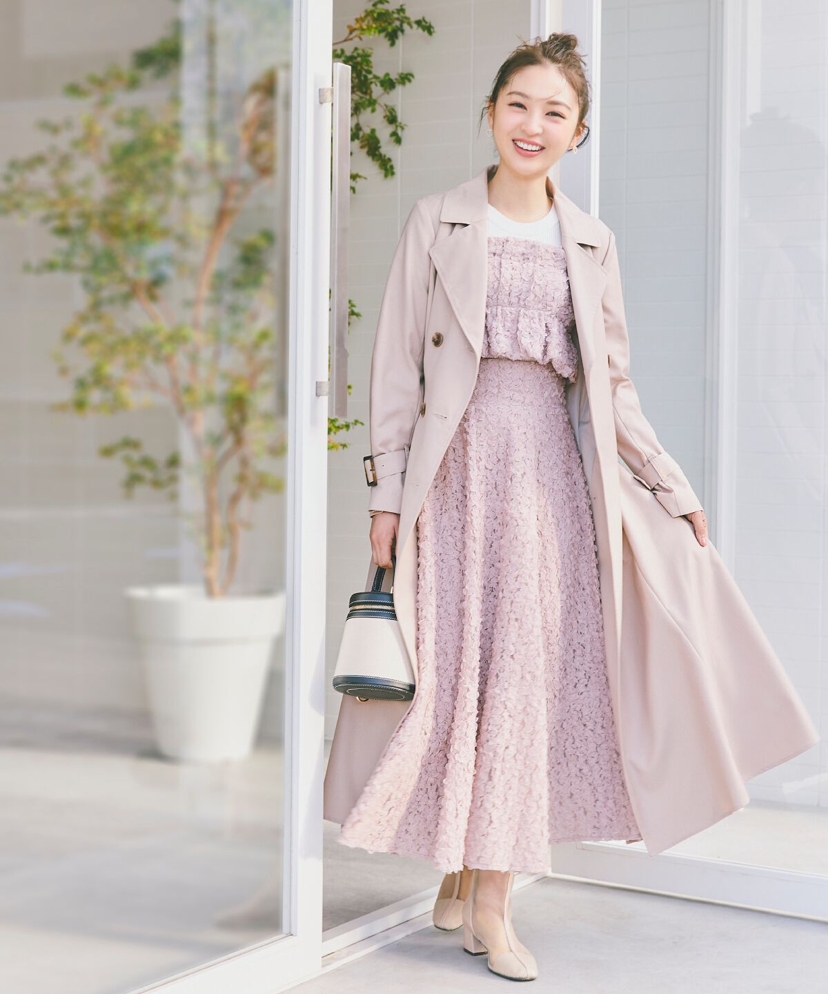 WILLSELECTION「フラワーチュールビスチェ付きニット」|ニット・セーター|