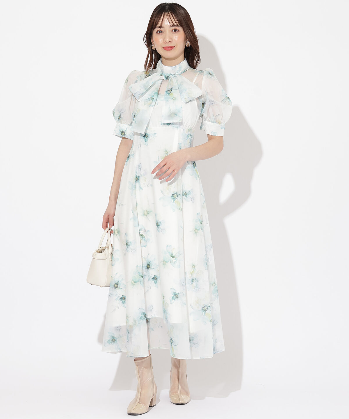 WILLSELECTION「オリジナルマーブルフラワーワンピース」|ワンピース|