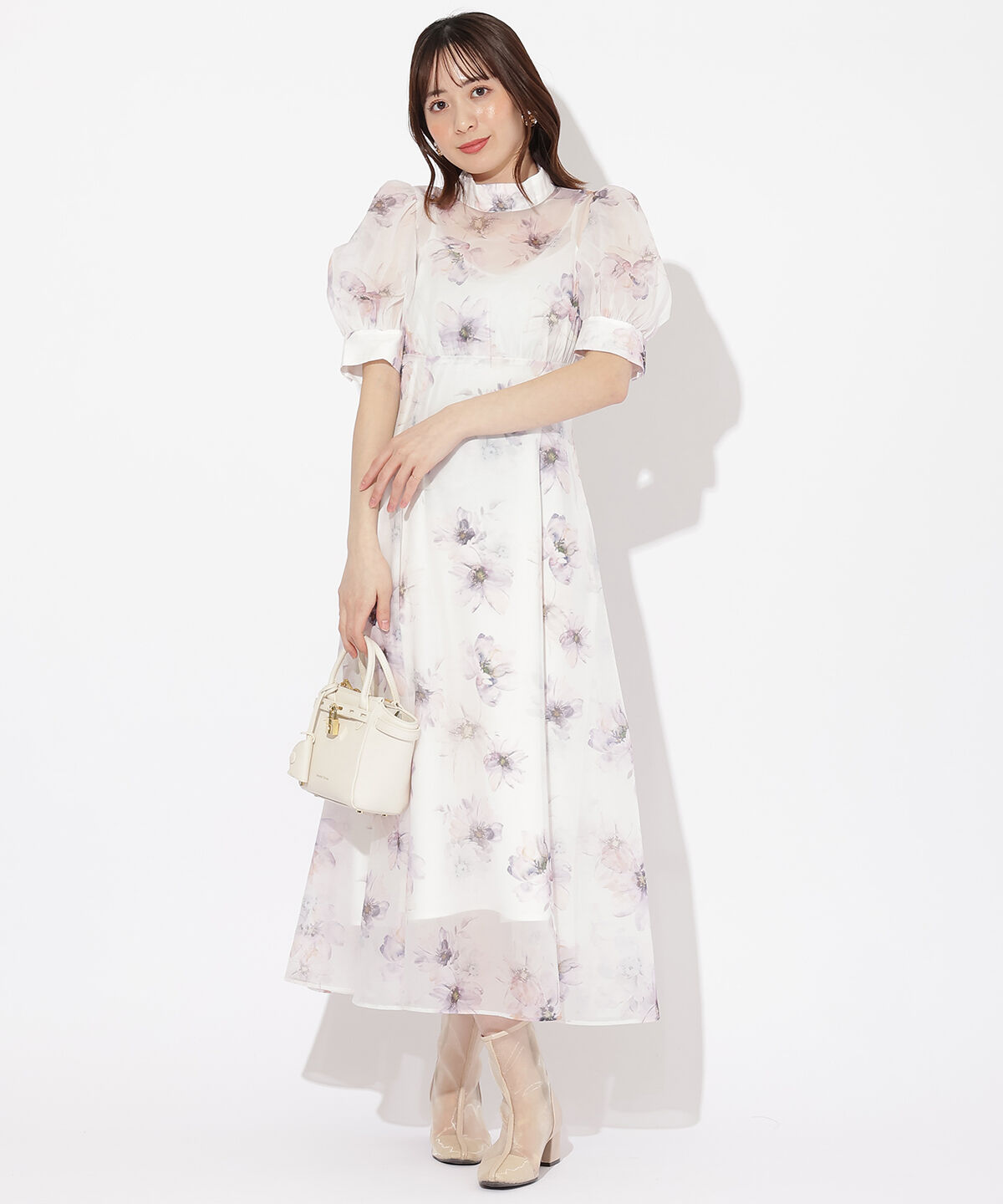 WILLSELECTION「オリジナルマーブルフラワーワンピース」|ワンピース|