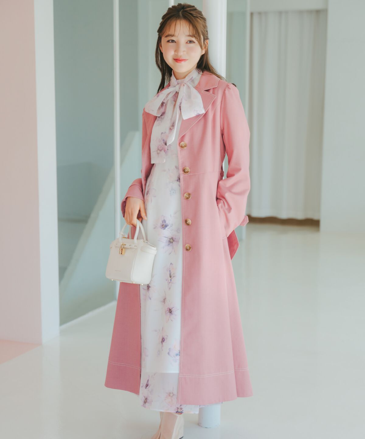 WILLSELECTION「オリジナルマーブルフラワーワンピース」|ワンピース|