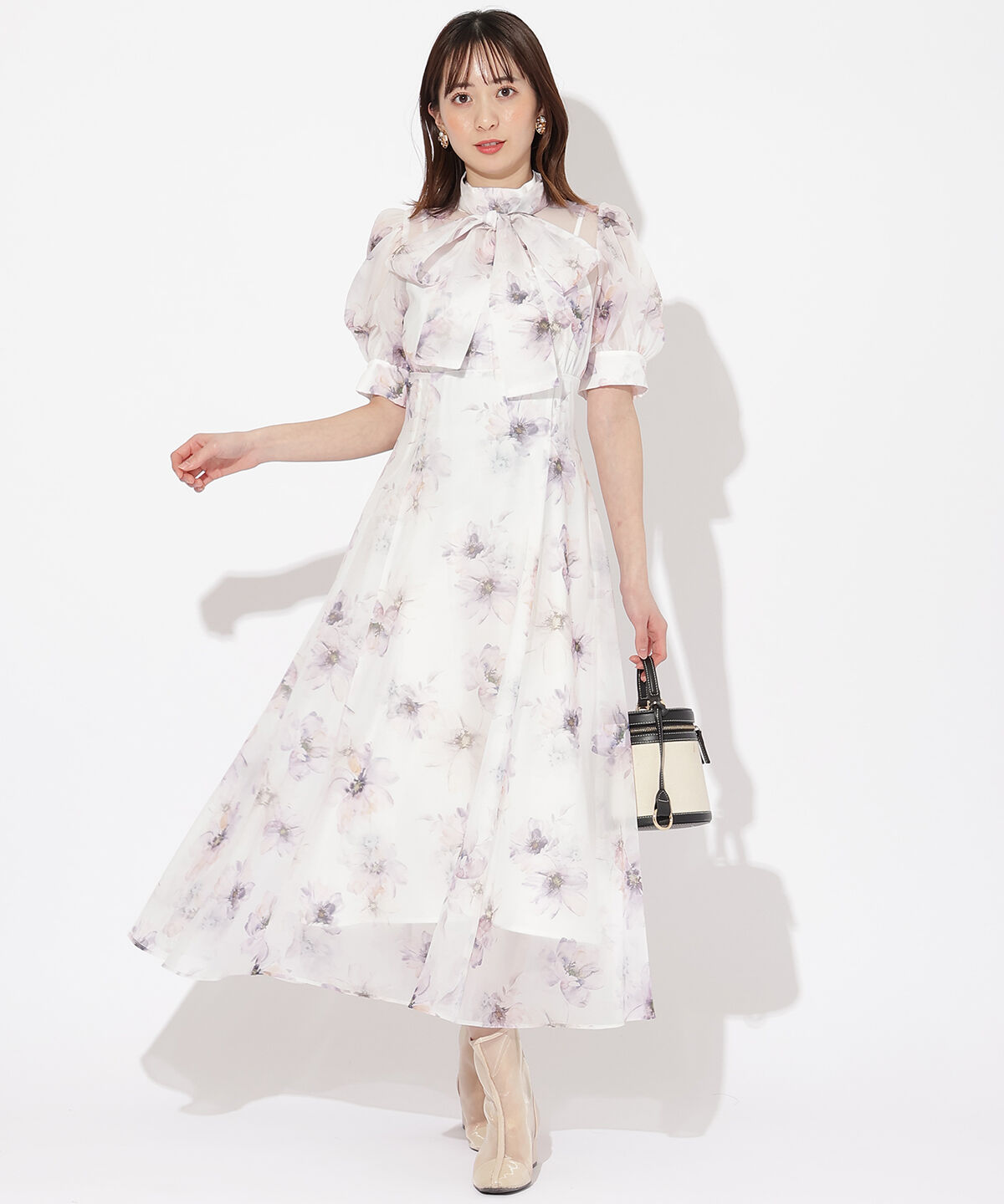 WILLSELECTION「オリジナルマーブルフラワーワンピース」|ワンピース|