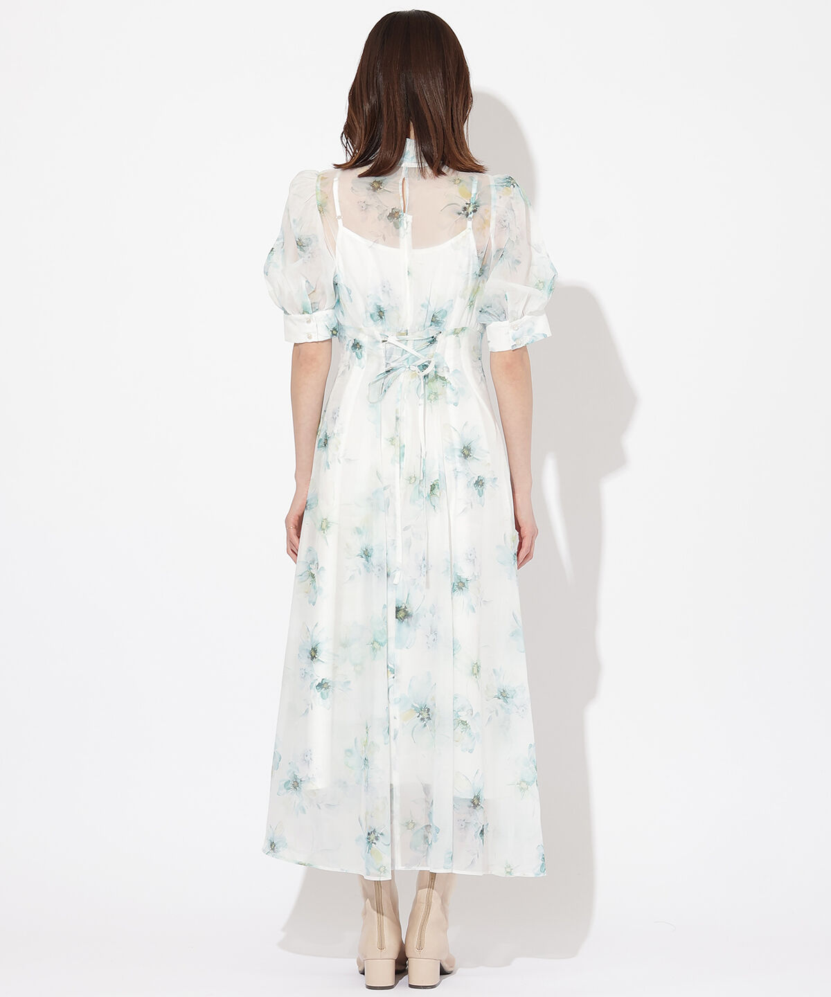 WILLSELECTION「オリジナルマーブルフラワーワンピース」|ワンピース|