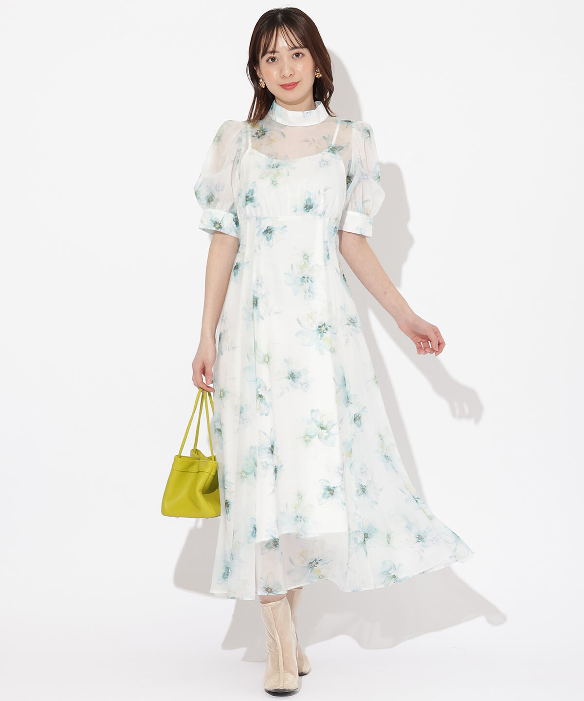 WILLSELECTION「オリジナルマーブルフラワーワンピース」|ワンピース|