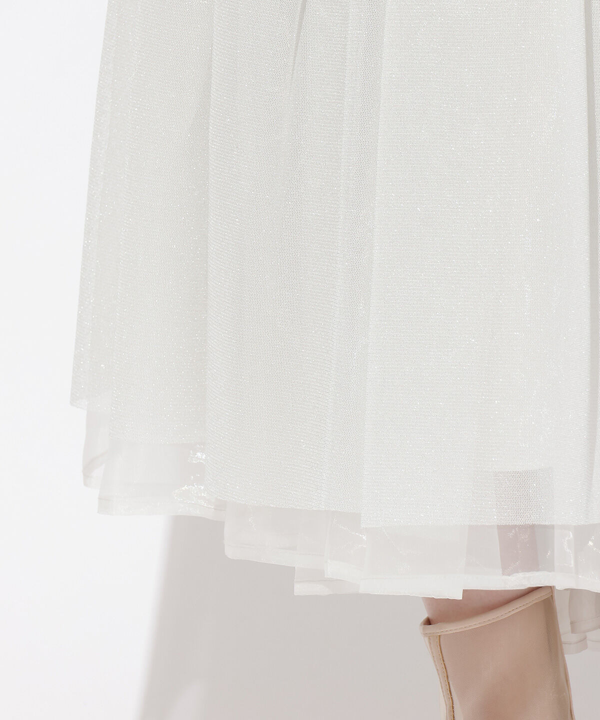 WILLSELECTION「ラメチュールボリュームスカート」|フレア|