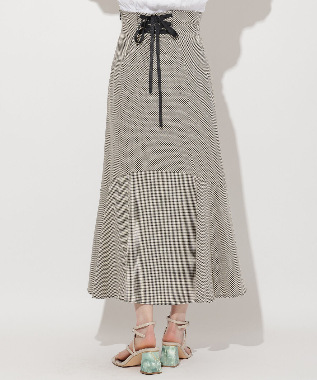 WILLSELECTION「ボリュームマーメイドチェックスカート」|フレア|