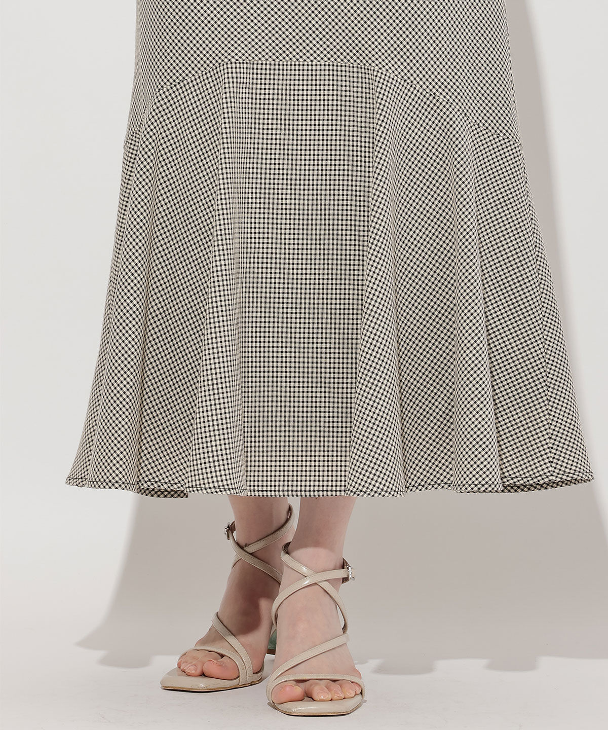 WILLSELECTION「ボリュームマーメイドチェックスカート」|フレア|