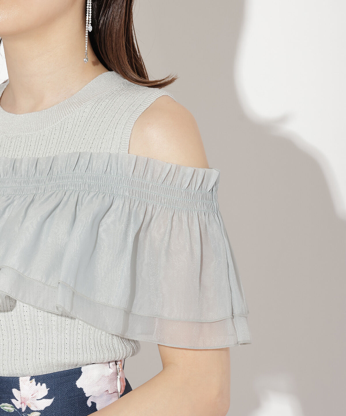 WILLSELECTION「レイヤード風オフショルプルオーバー」|ニット・セーター|