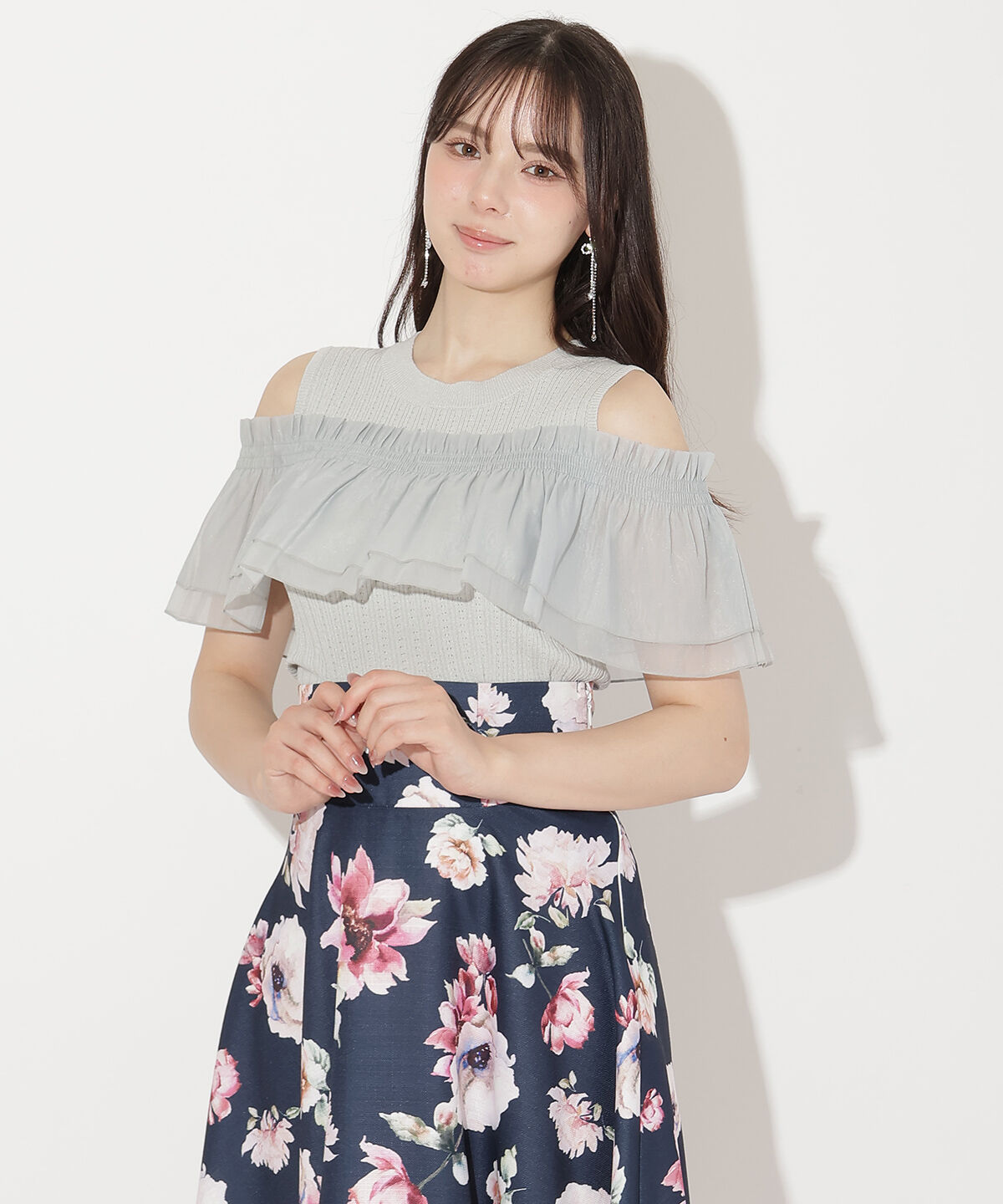 WILLSELECTION「レイヤード風オフショルプルオーバー」|ニット・セーター|