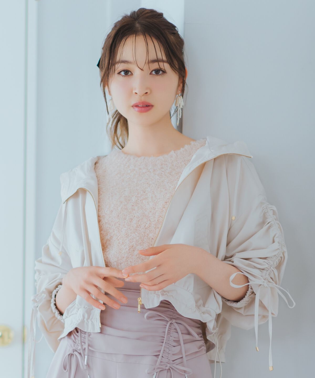 WILLSELECTION「リボンブローチ付きテディヤーンニット」|ニット・セーター|