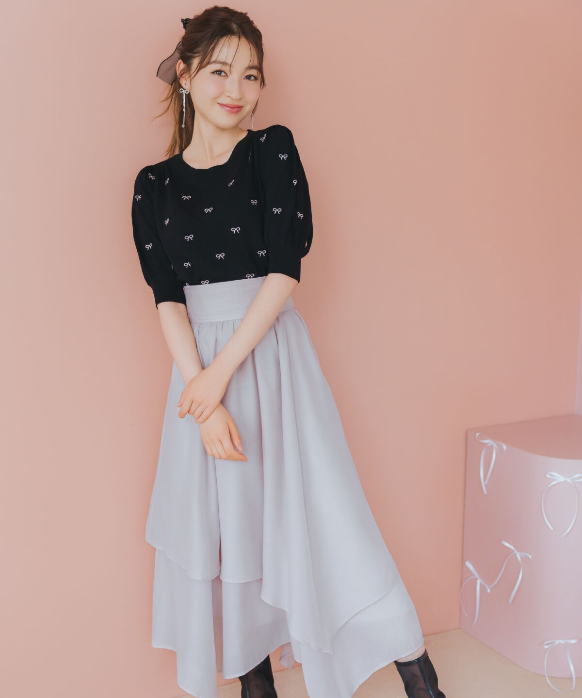 WILLSELECTION「バリエーションニット（リボン）」|ニット・セーター|