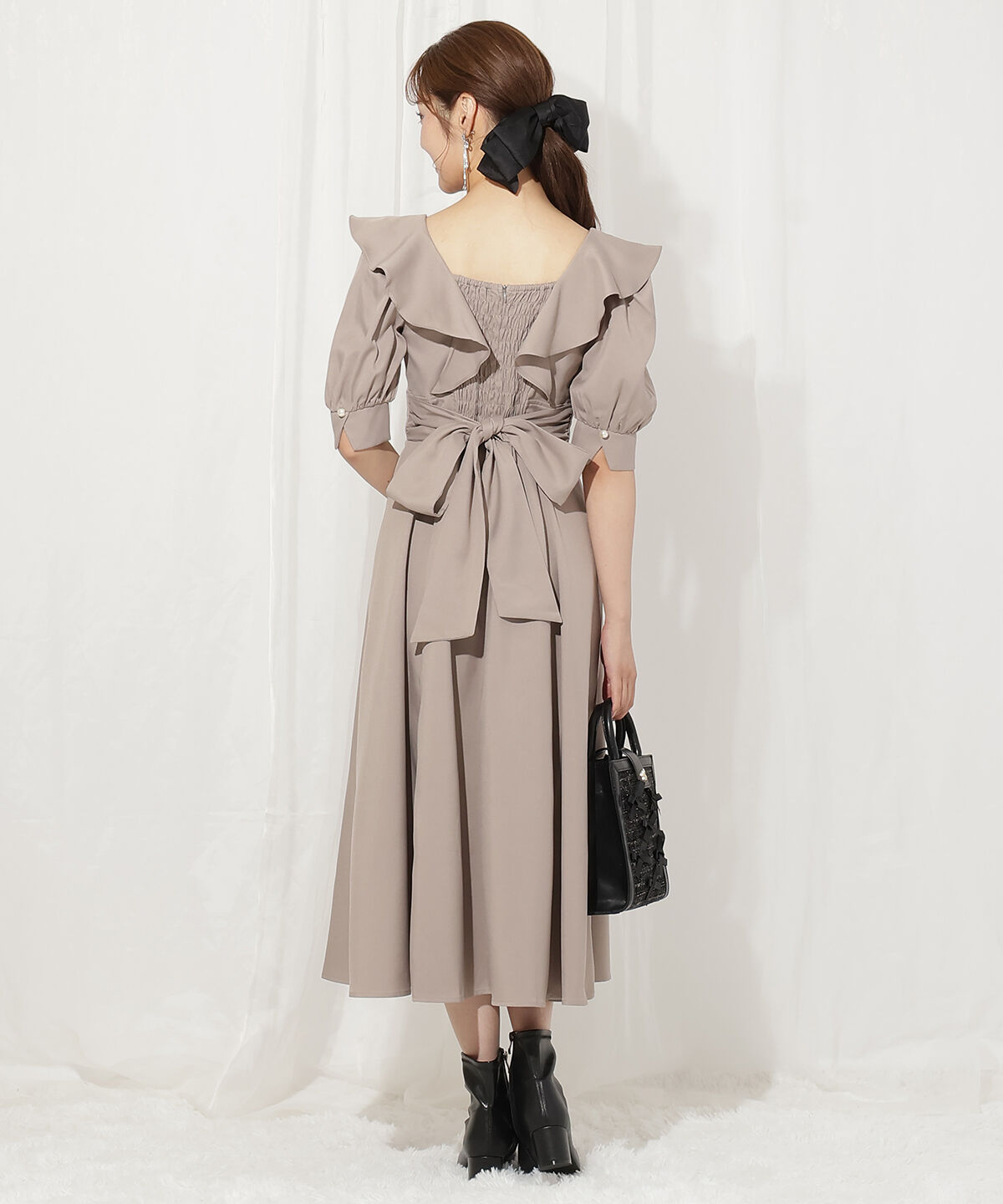 WILLSELECTION「ラッフルフリルパフ袖ワンピース」|ワンピース|