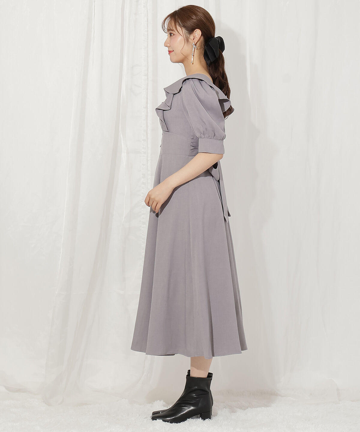 WILLSELECTION「ラッフルフリルパフ袖ワンピース」|ワンピース|