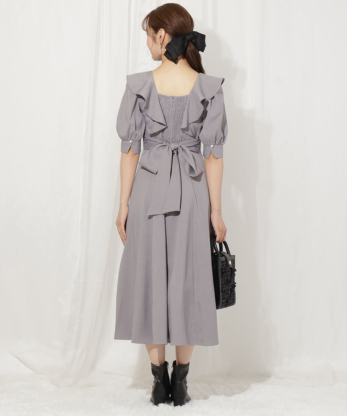 WILLSELECTION「ラッフルフリルパフ袖ワンピース」|ワンピース|