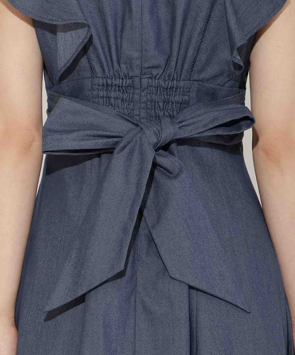 WILLSELECTION「バックリボンラッフルスリーブワンピース」|ワンピース|