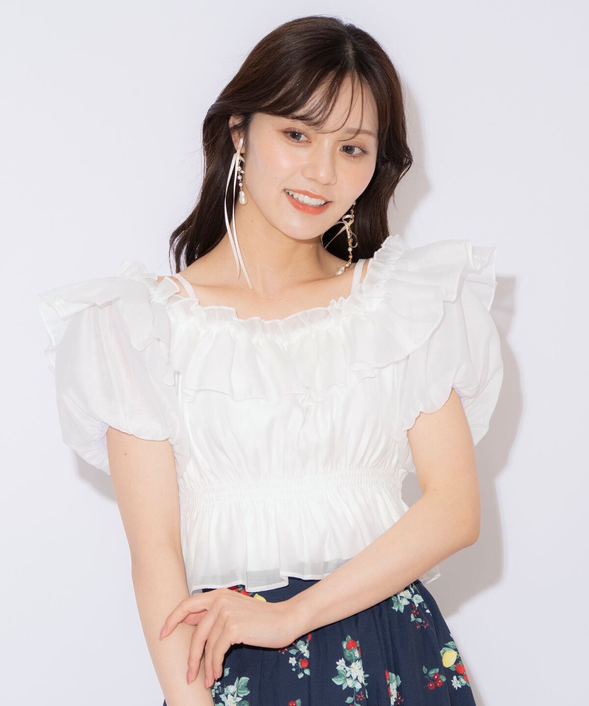 WILLSELECTION「シャーリングオフショルブラウス」|シャツ・ブラウス|