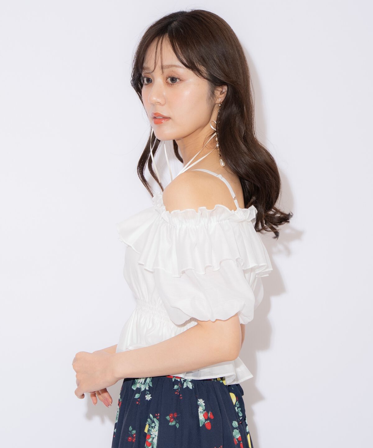 WILLSELECTION「シャーリングオフショルブラウス」|シャツ・ブラウス|