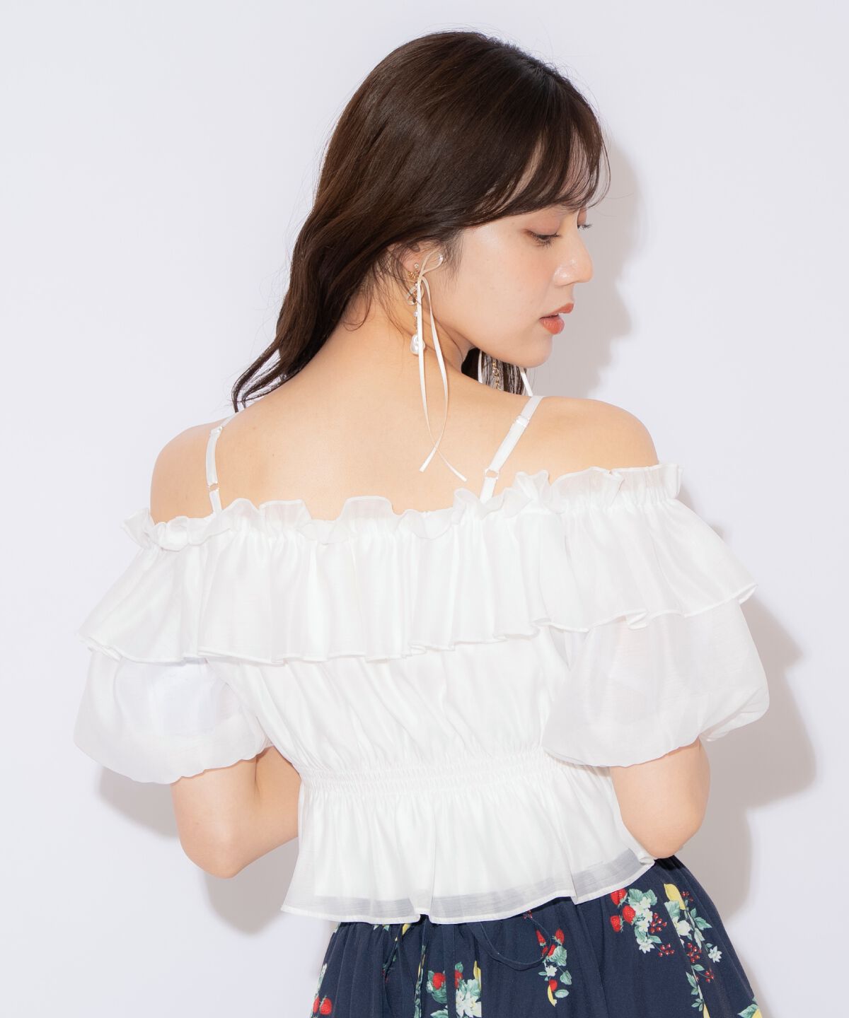 WILLSELECTION「シャーリングオフショルブラウス」|シャツ・ブラウス|