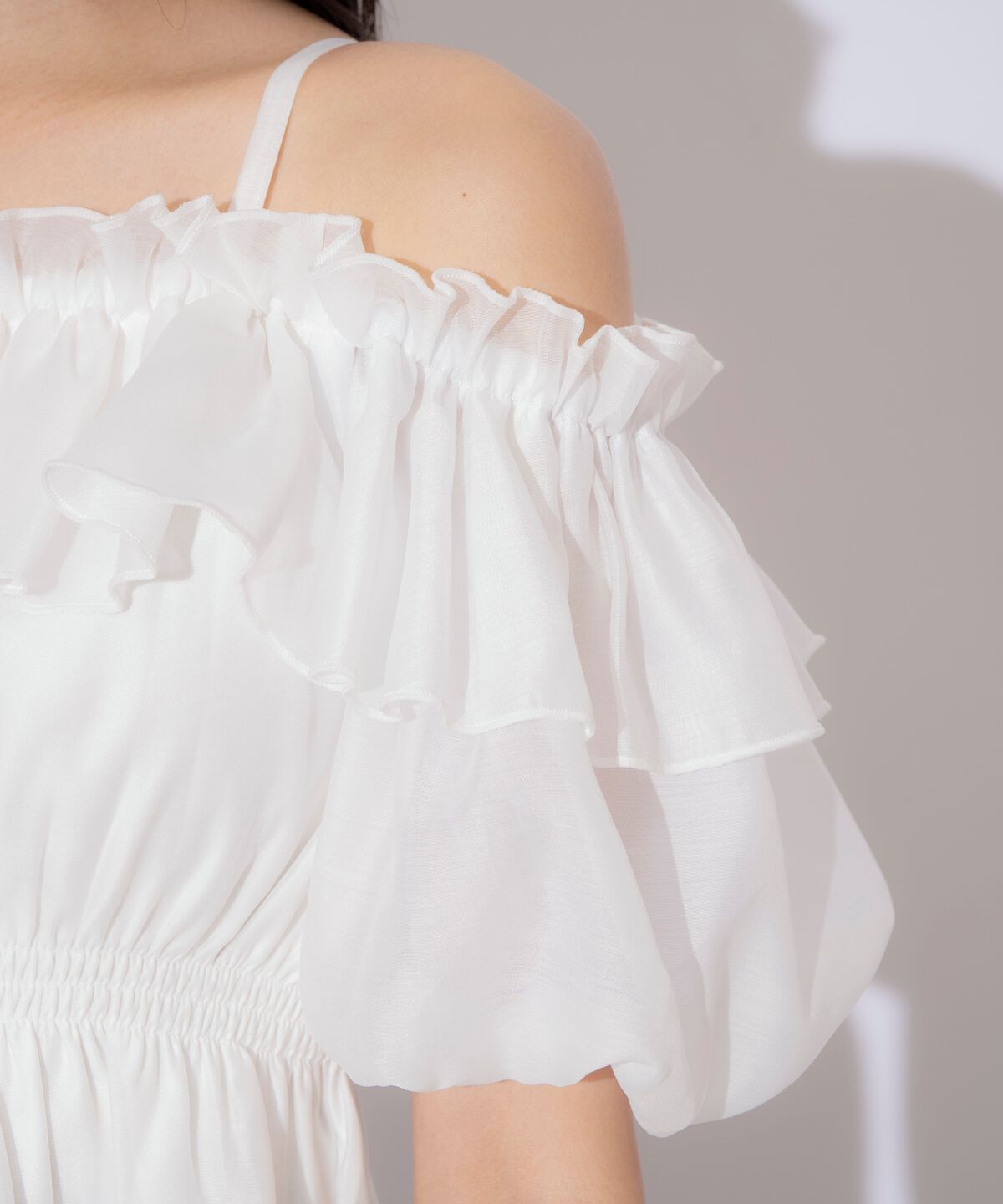 WILLSELECTION「シャーリングオフショルブラウス」|シャツ・ブラウス|