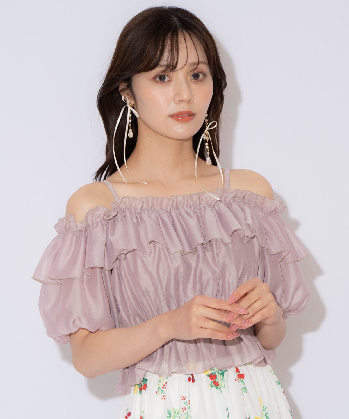 WILLSELECTION「シャーリングオフショルブラウス」|シャツ・ブラウス|