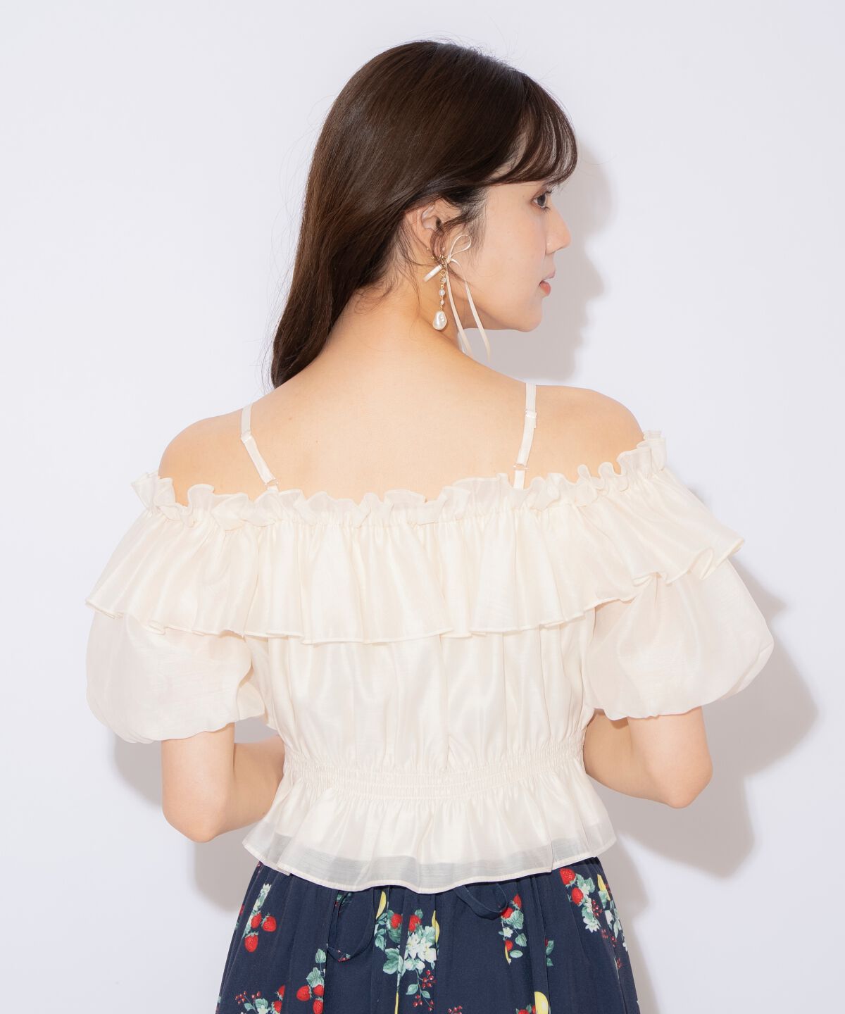 WILLSELECTION「シャーリングオフショルブラウス」|シャツ・ブラウス|