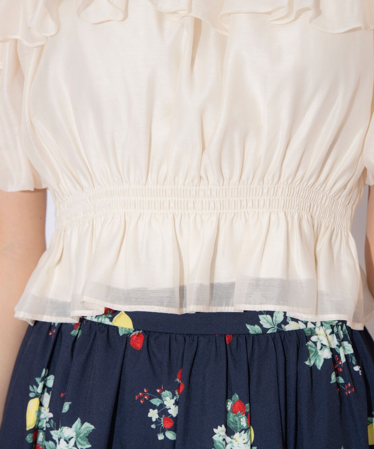 WILLSELECTION「シャーリングオフショルブラウス」|シャツ・ブラウス|